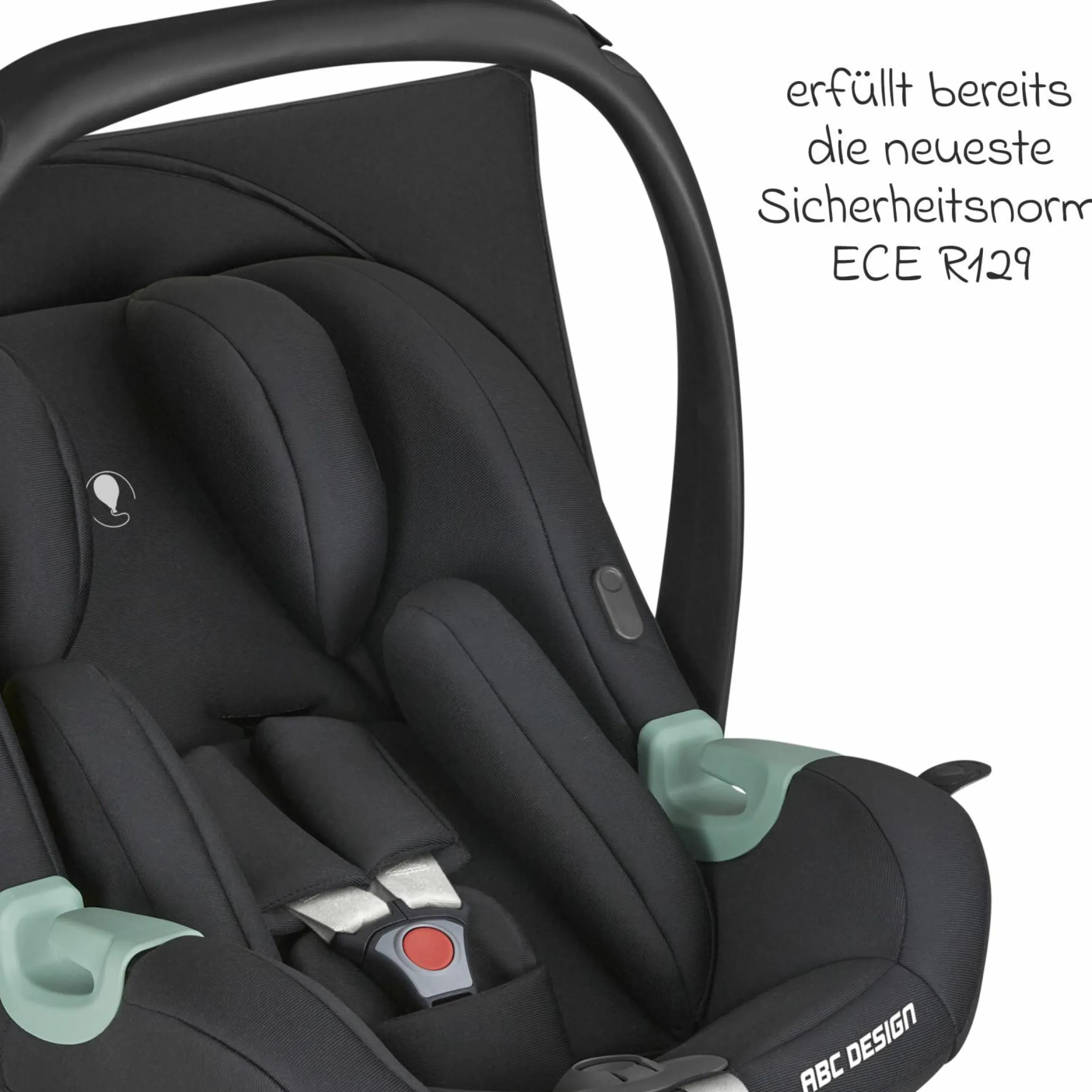 Babyschale Tulip (Autositz Gruppe 0+ / i-Size) inkl. Neugeborenenfußsack - Black