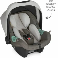 Babyschale Tulip inkl. Zusatzverdeck (Autositz Gruppe 0+ / i-Size) - Diamond Edition - Herb