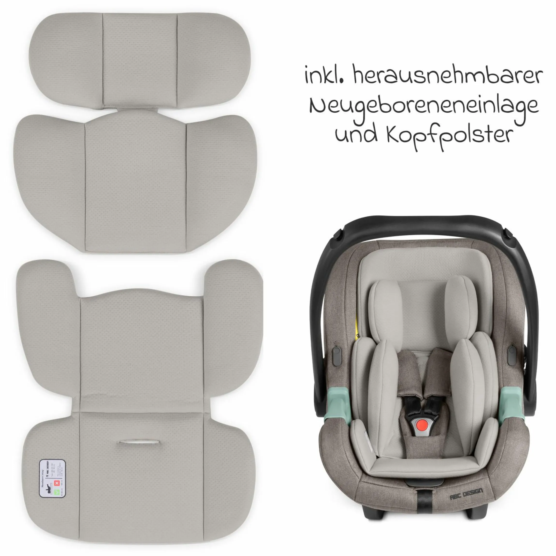Babyschale Tulip i-Size ab Geburt - 15 Monate (45 cm - 85 cm) inkl. Sonnenverdeck & Sitzverkleinerer - Nature - Kollektion 2025