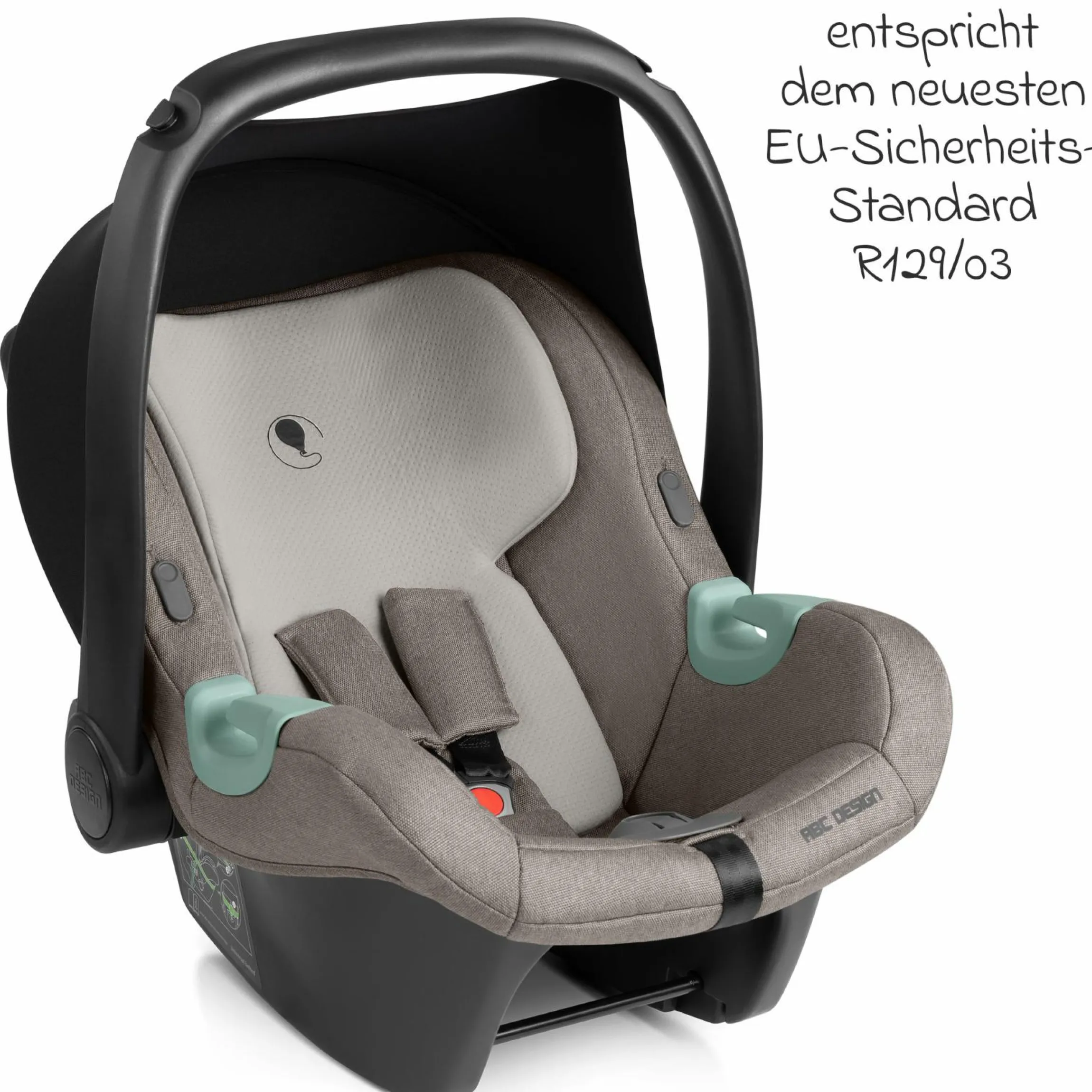 Babyschale Tulip i-Size ab Geburt - 15 Monate (45 cm - 85 cm) inkl. Sonnenverdeck & Sitzverkleinerer - Nature - Kollektion 2025