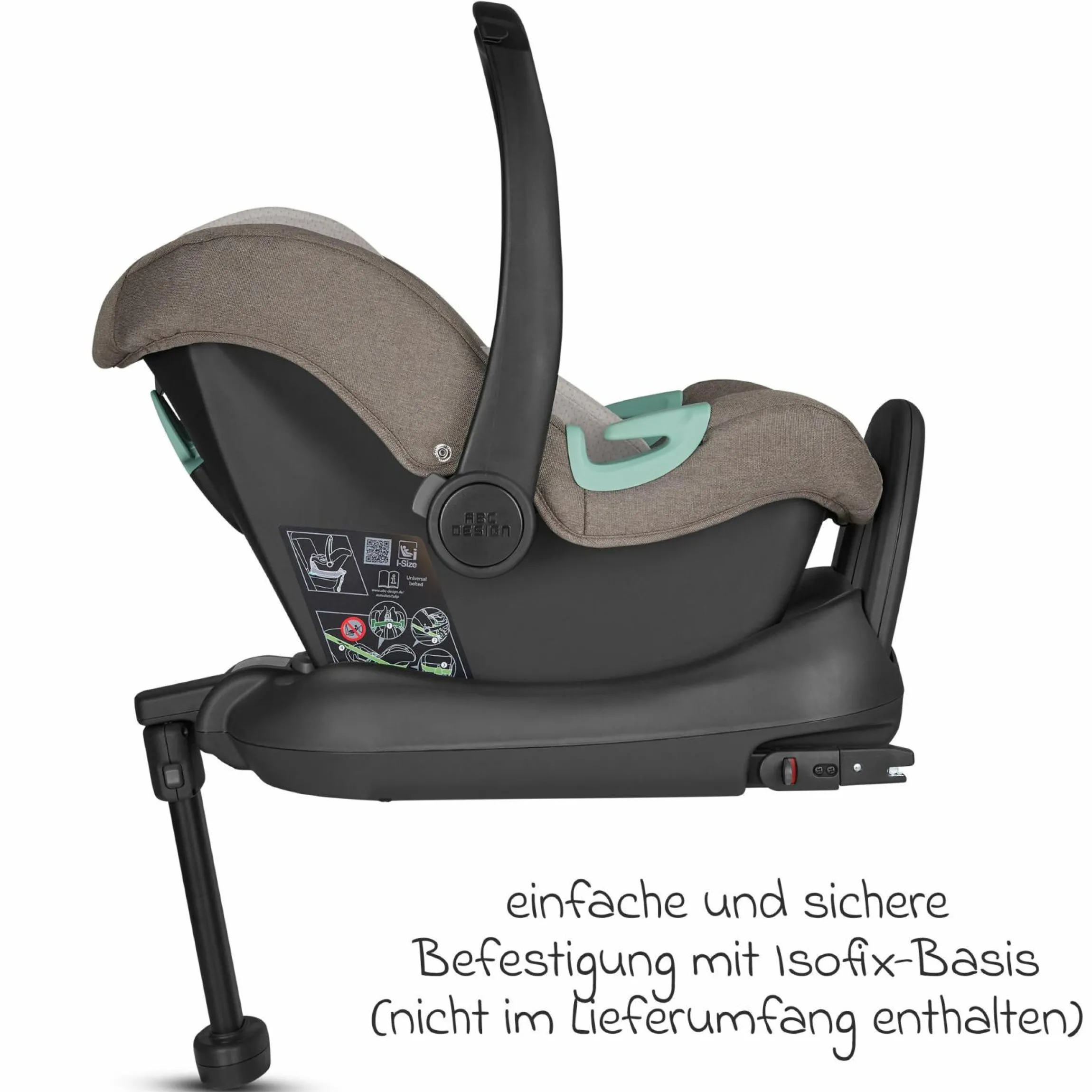 Babyschale Tulip i-Size ab Geburt - 15 Monate (45 cm - 85 cm) inkl. Sonnenverdeck & Sitzverkleinerer - Nature - Kollektion 2025