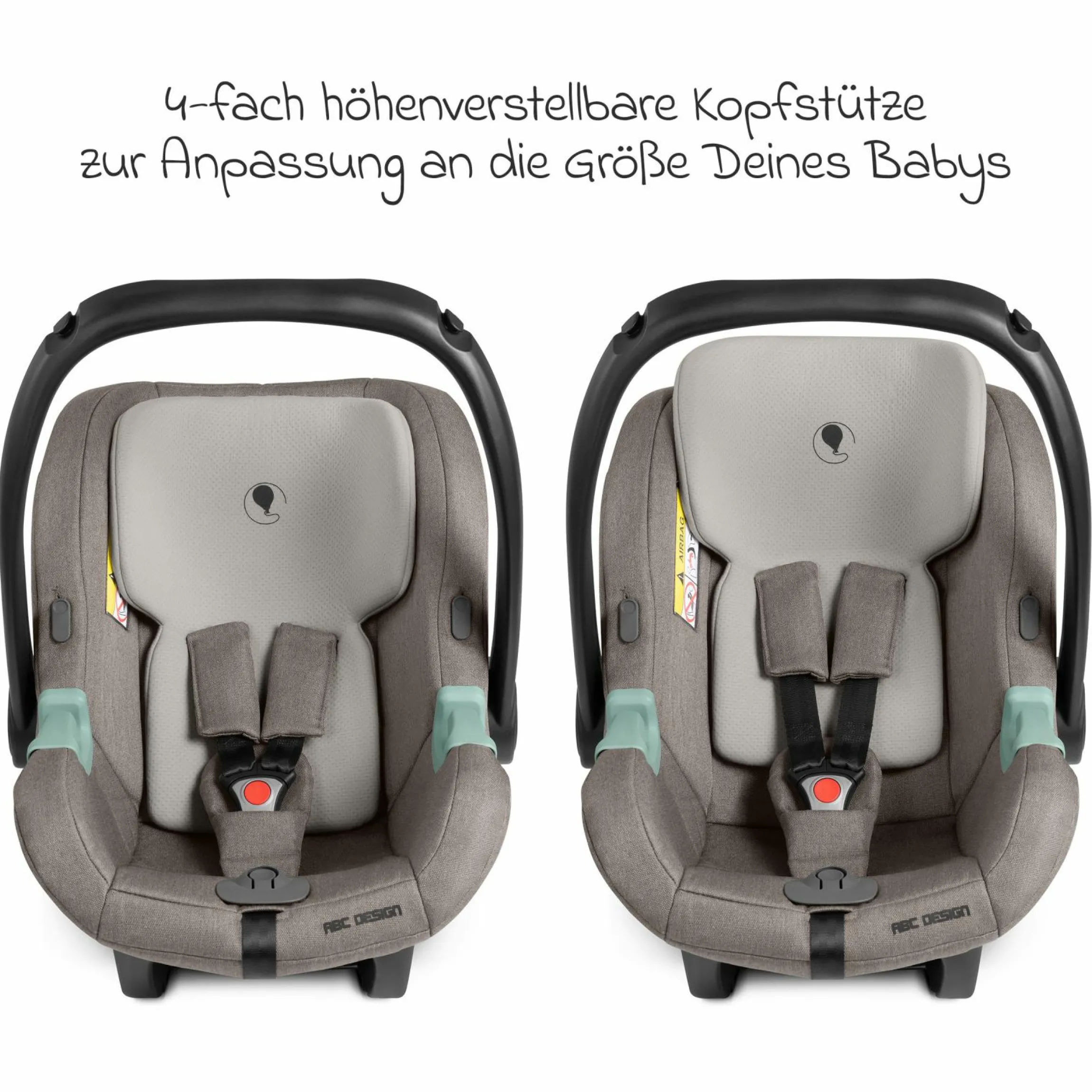 Babyschale Tulip i-Size ab Geburt - 15 Monate (45 cm - 85 cm) inkl. Sonnenverdeck & Sitzverkleinerer - Nature - Kollektion 2025