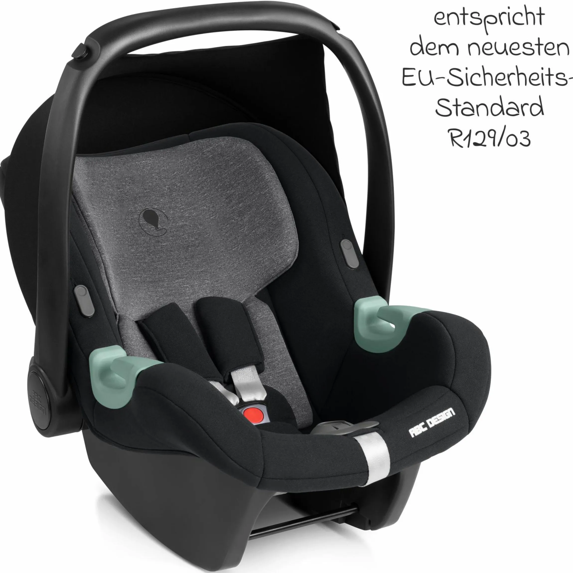 Babyschale Tulip i-Size ab Geburt - 15 Monate (45 cm - 85 cm) inkl. Sonnenverdeck & Sitzverkleinerer - Graphite - Kollektion 2025