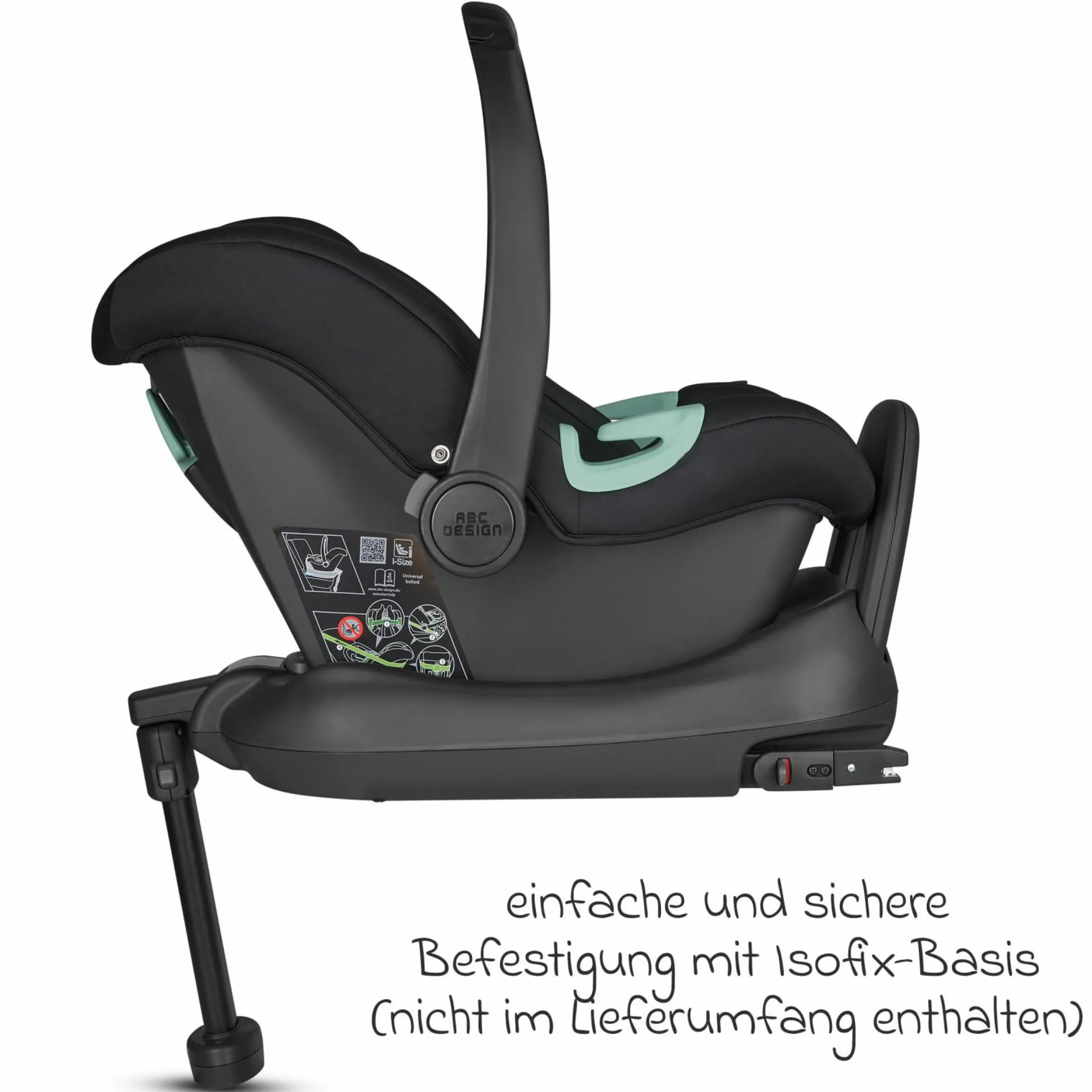 Babyschale Tulip i-Size ab Geburt - 15 Monate (45 cm - 85 cm) inkl. Sonnenverdeck & Sitzverkleinerer - Graphite - Kollektion 2025