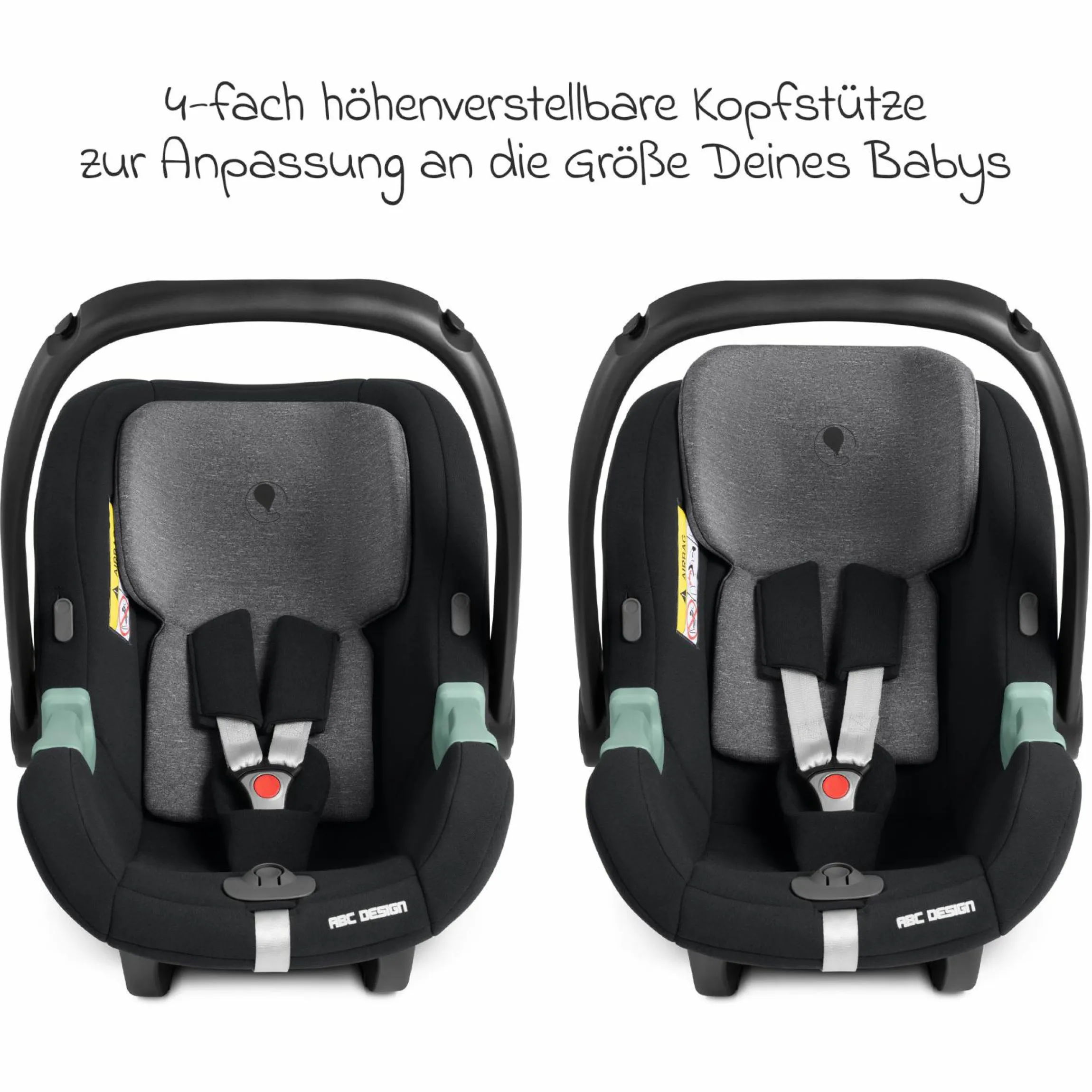 Babyschale Tulip i-Size ab Geburt - 15 Monate (45 cm - 85 cm) inkl. Sonnenverdeck & Sitzverkleinerer - Graphite - Kollektion 2025