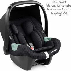 Babyschale Tulip i-Size ab Geburt - 15 Monate (45 cm - 85 cm) inkl. Sonnenverdeck & Sitzverkleinerer - Bubble - Kollektion 2025