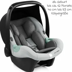 Babyschale Tulip i-Size ab Geburt - 15 Monate (45 cm - 85 cm) inkl. Sonnenverdeck & Sitzverkleinerer - Pearl - Kollektion 2025