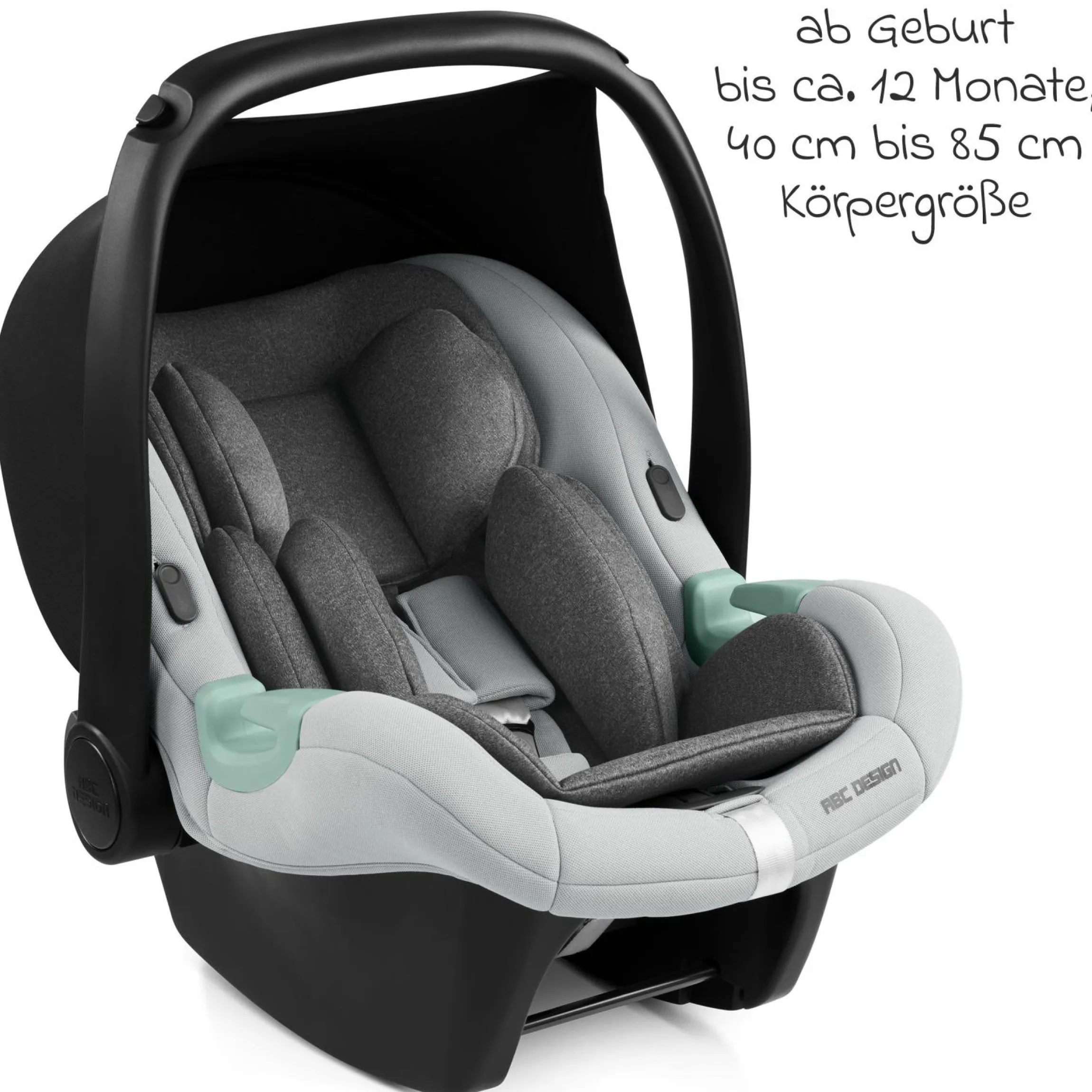 Babyschale Tulip i-Size ab Geburt - 15 Monate (45 cm - 85 cm) inkl. Sonnenverdeck & Sitzverkleinerer - Pearl - Kollektion 2025
