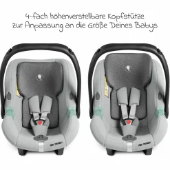 Babyschale Tulip i-Size ab Geburt - 15 Monate (45 cm - 85 cm) inkl. Sonnenverdeck & Sitzverkleinerer - Pearl - Kollektion 2025