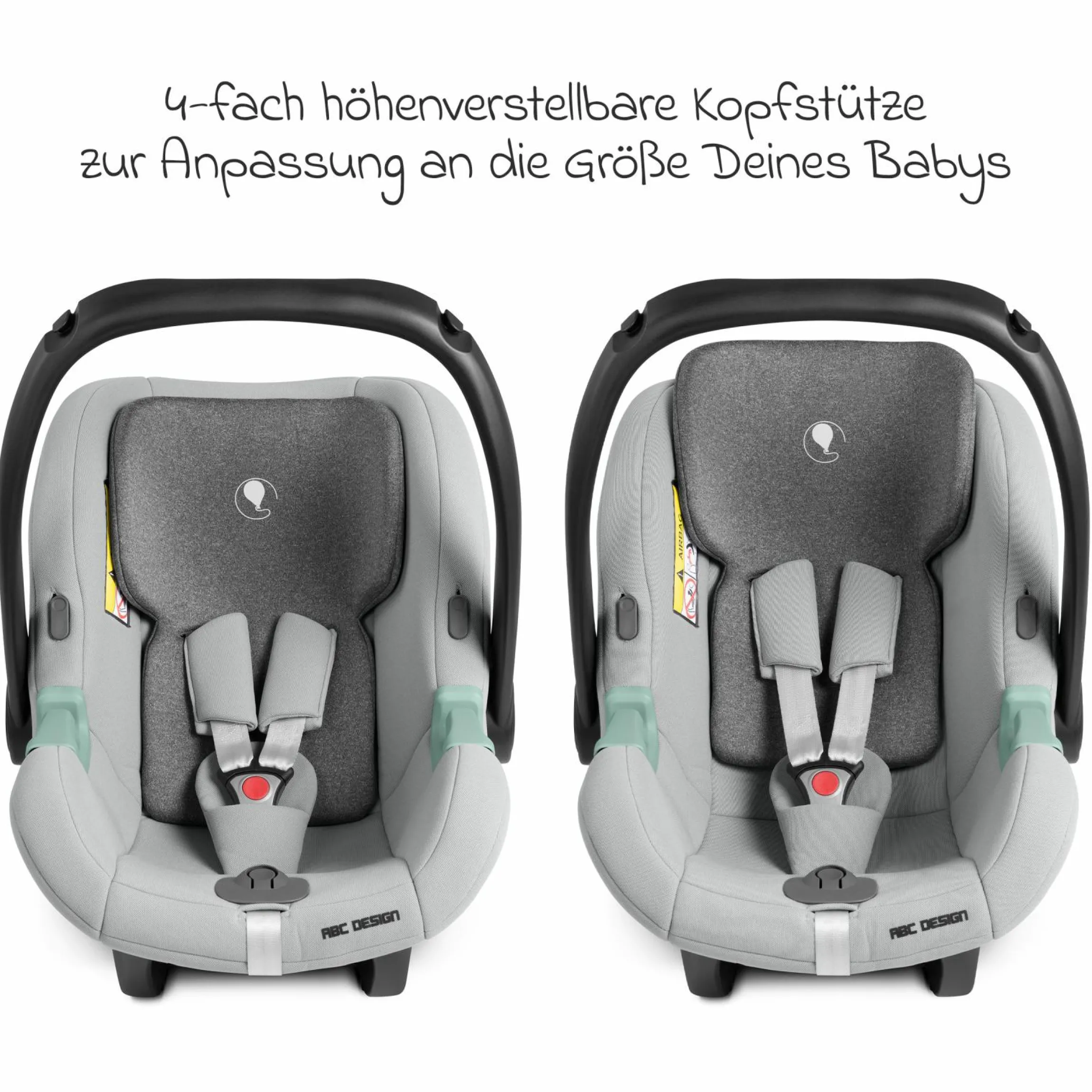 Babyschale Tulip i-Size ab Geburt - 15 Monate (45 cm - 85 cm) inkl. Sonnenverdeck & Sitzverkleinerer - Pearl - Kollektion 2025