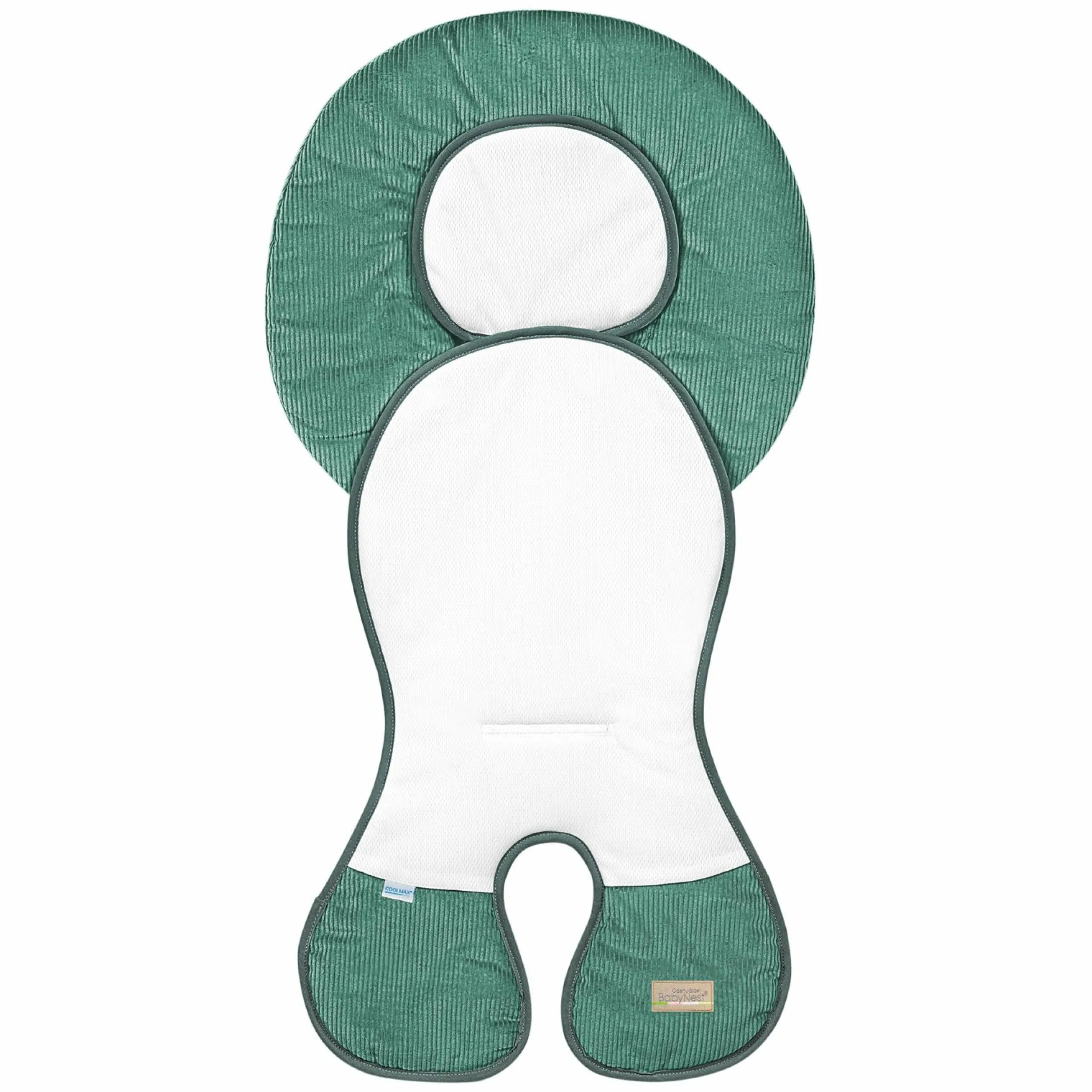 Babyschalen-Auflage Babycool für ein angenehmes Sitzgefühl - Cool Cord - Eucalyptus - Kollektion 2024
