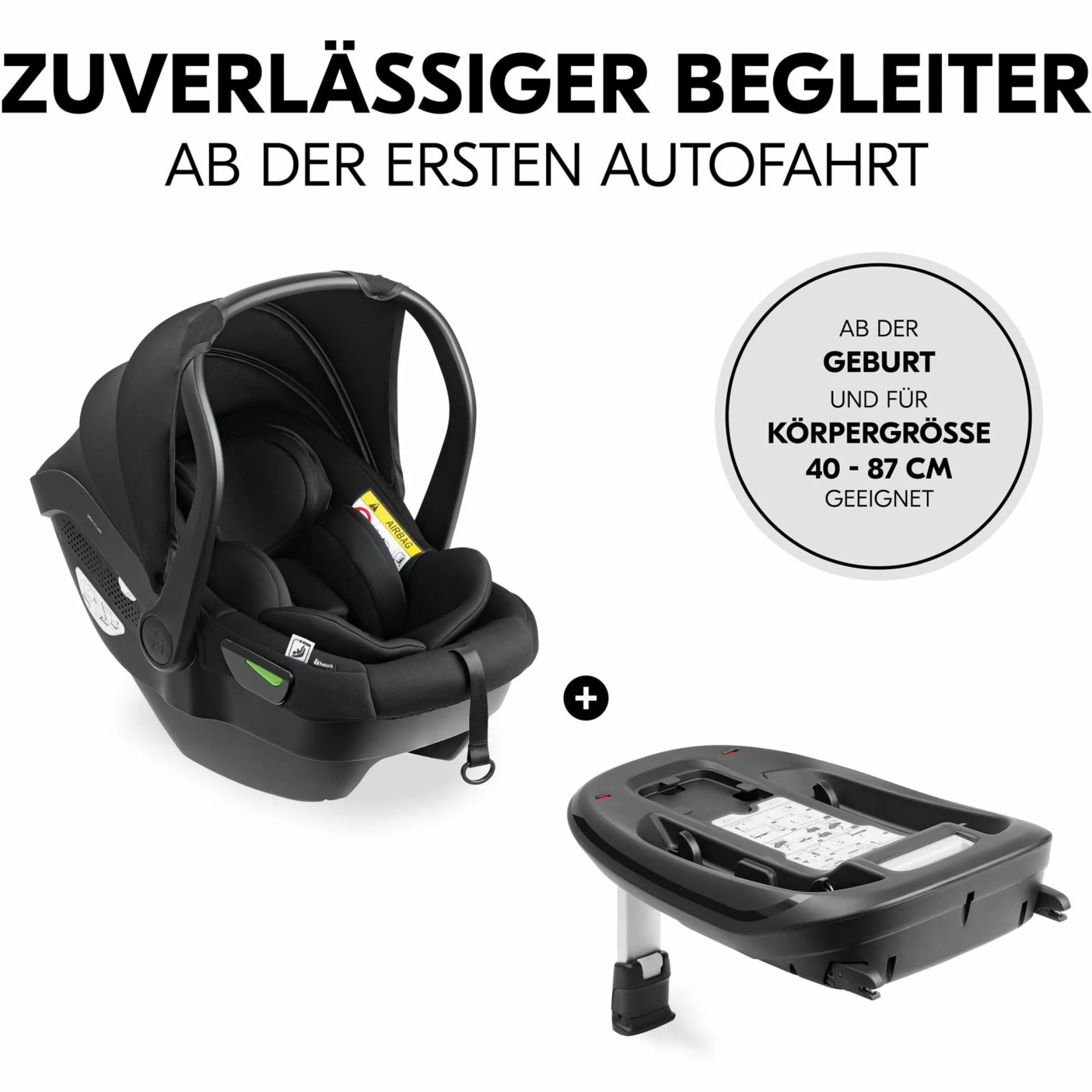 Babyschalen-Set Drive N Care Set i-Size (40 - 87 cm) inkl. Isofix Basis + GRATIS Schutzpaket, Einschlagdecke & Fehn Spielzeug-Set - Patina