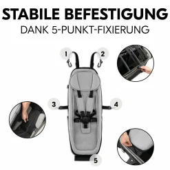 Babysitz / Neugeboreneneinsatz Baby Lounger 2 für alle Hauck Fahrradanhänger - Grey