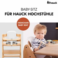 Baby-Sitz für Hochstühle Highchair Baby Seat (Rückenlehne und Schutzbügel) - White