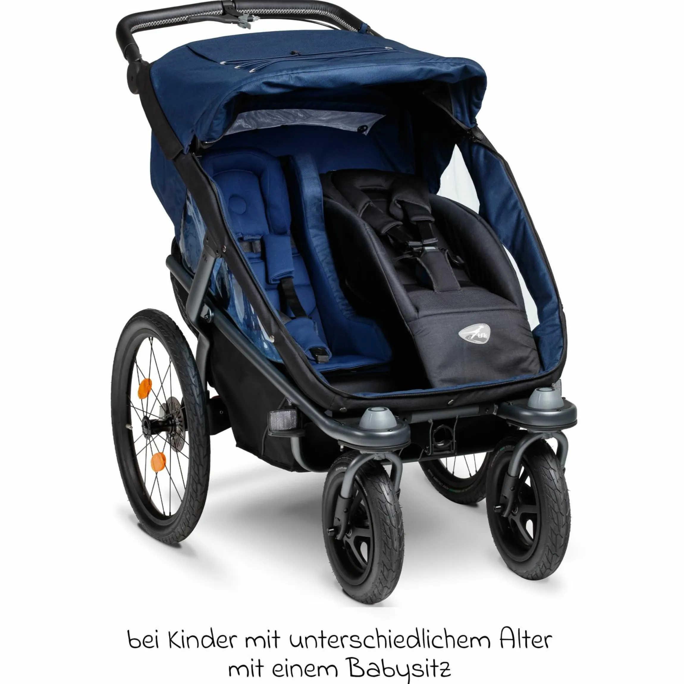 Babysitz Velobaby für Velo 2 - Schwarz - Kollektion 2025