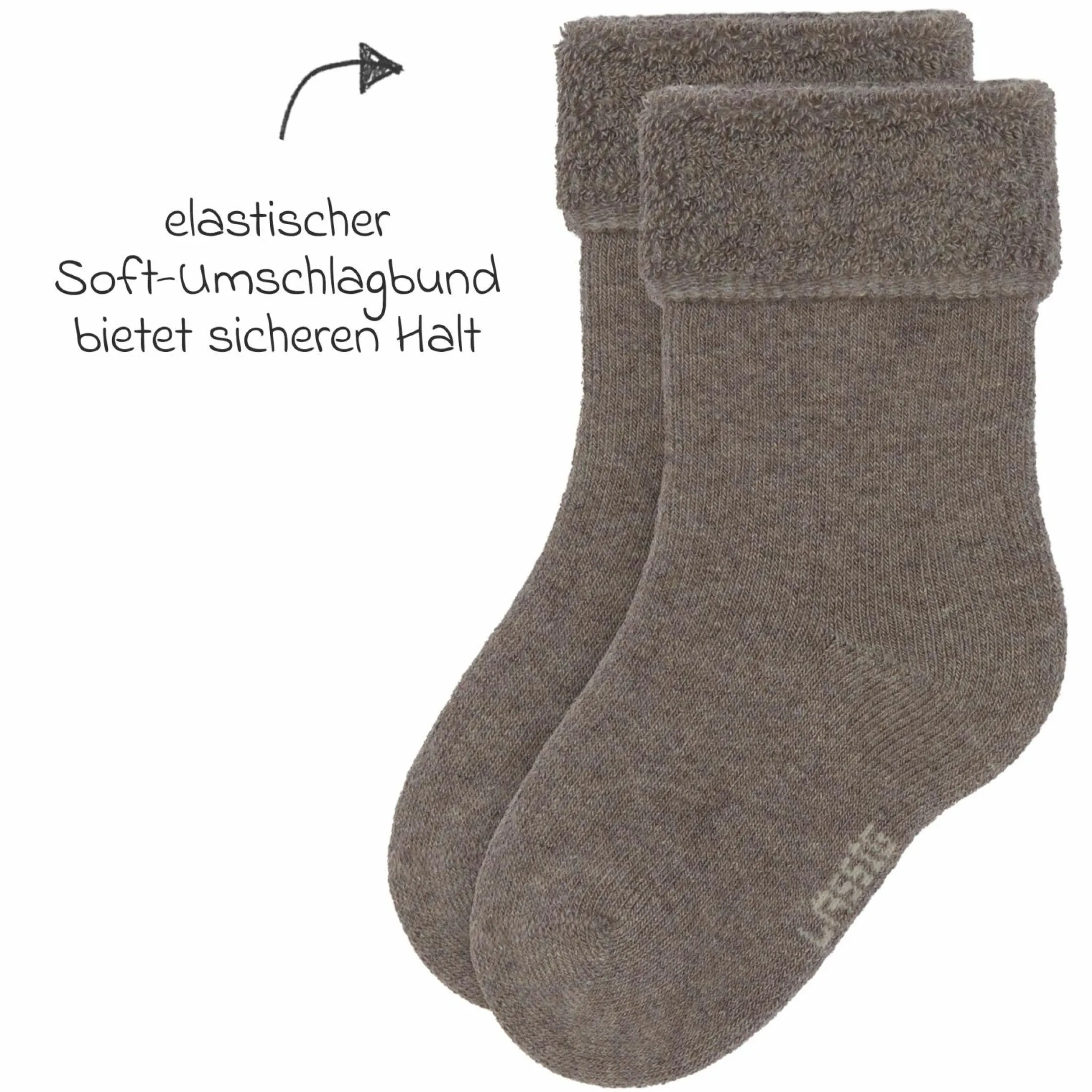 Babysocken 3er Pack Terry aus Bio-Baumwolle - Brown / Beige - Gr. 15-18