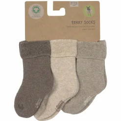 Babysocken 3er Pack Terry aus Bio-Baumwolle - Brown / Beige - Gr. 15-18
