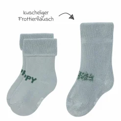 Babysocken 3er Pack Terry aus Bio-Baumwolle - Lemon - Light Blue - Gr. 15-18