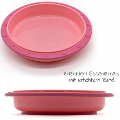 Babyteller zum Mitnehmen inkl. Besteck - Pink