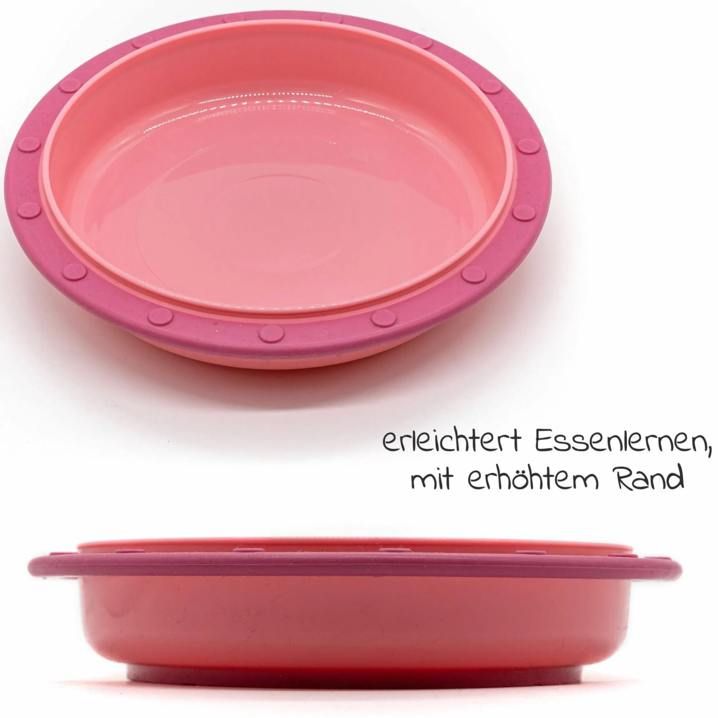 Babyteller zum Mitnehmen inkl. Besteck - Pink