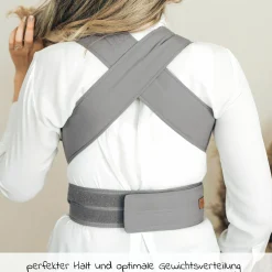 Babytrage Breeze 2.0 Gr. S/M für Neugeborene von 3,5 kg -15 kg - Lightgrey