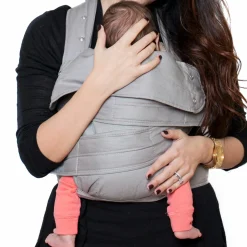 Babytrage Breeze 2.0 Gr. XL für Neugeborene von 3,5 kg -15 kg - Lightgrey