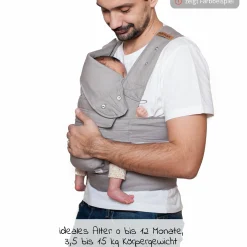 Babytrage Breeze 2.0 Gr. XL für Neugeborene von 3,5 kg -15 kg - Pistazie