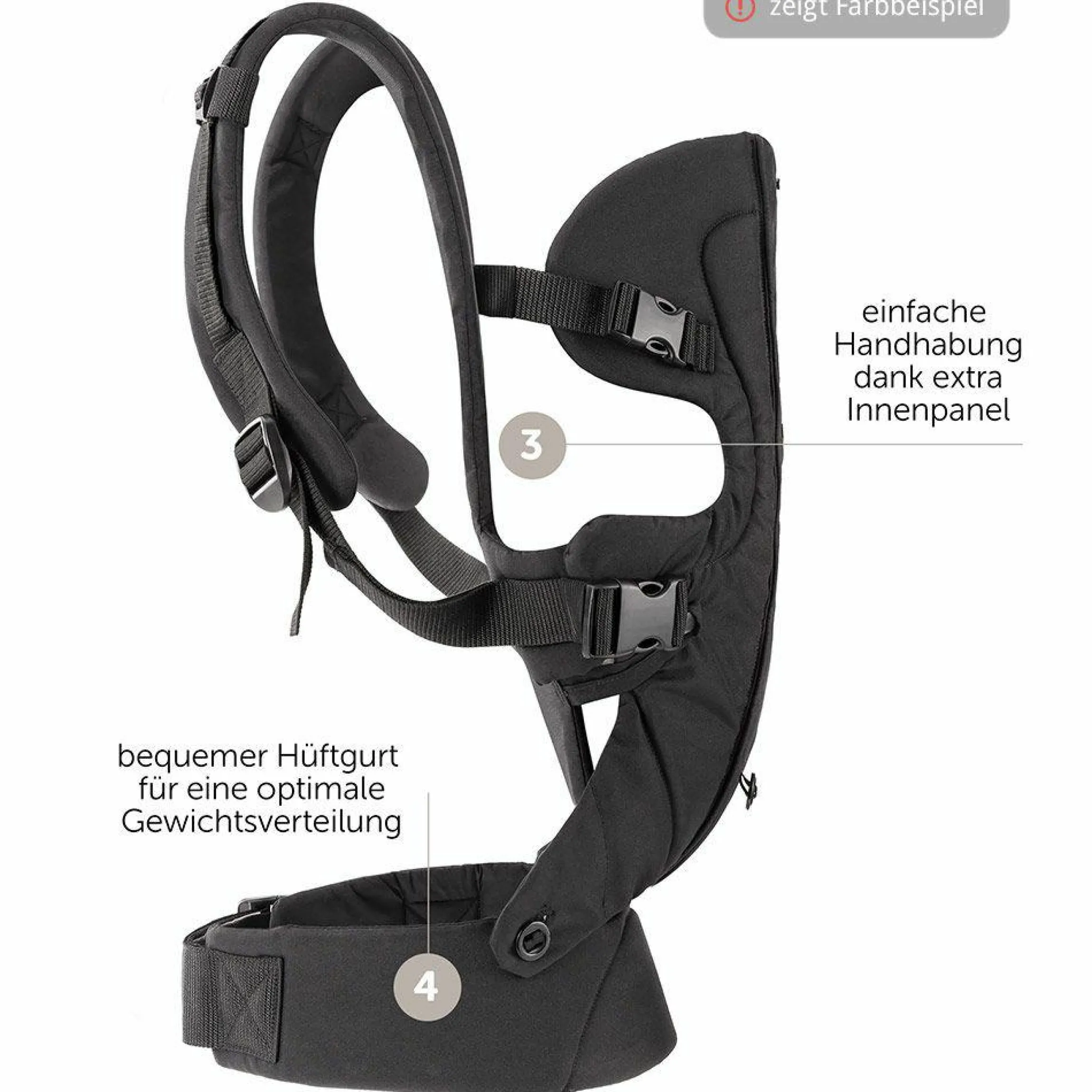 Babytrage Walk 4in1 - Grau Melange