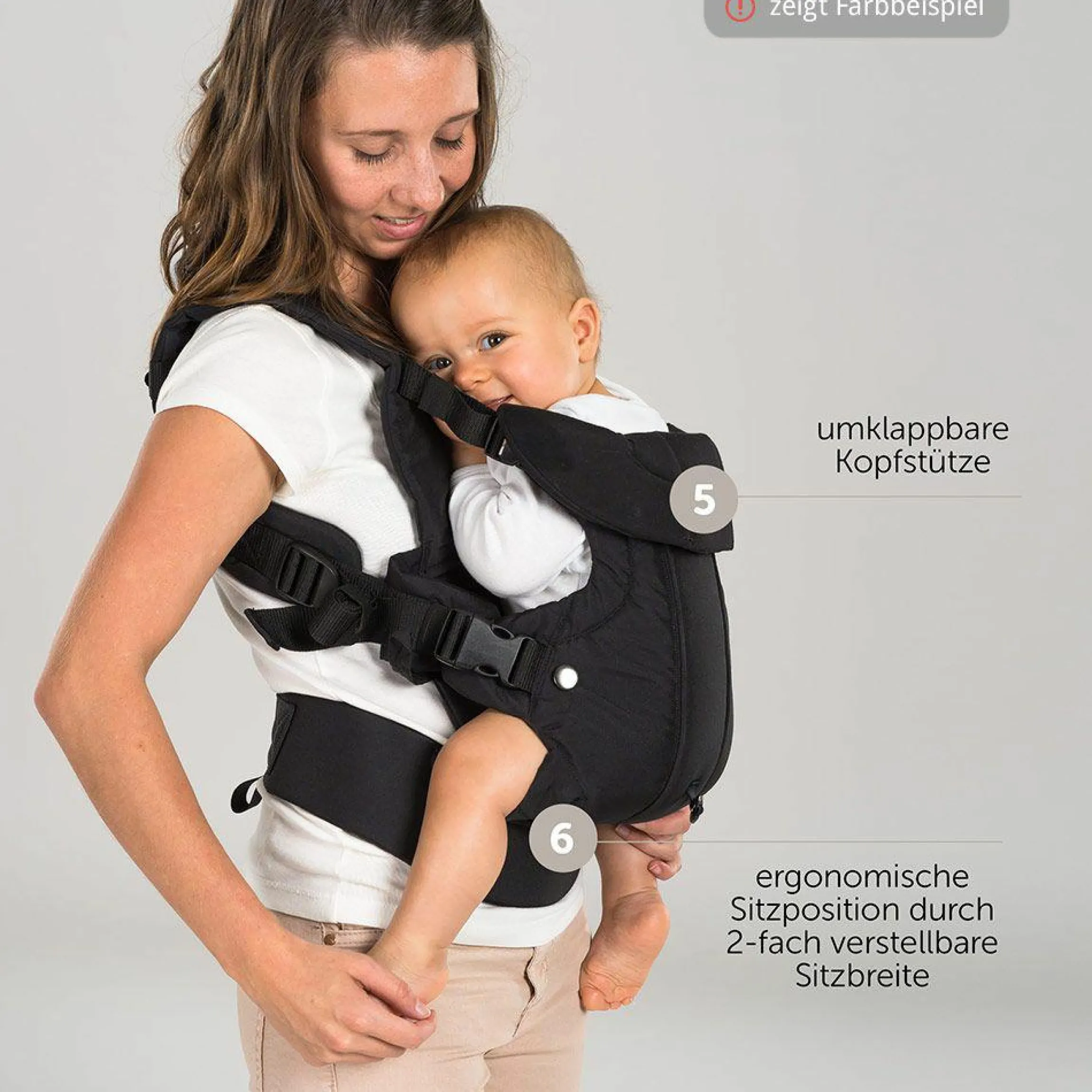 Babytrage Walk 4in1 - Grau Melange