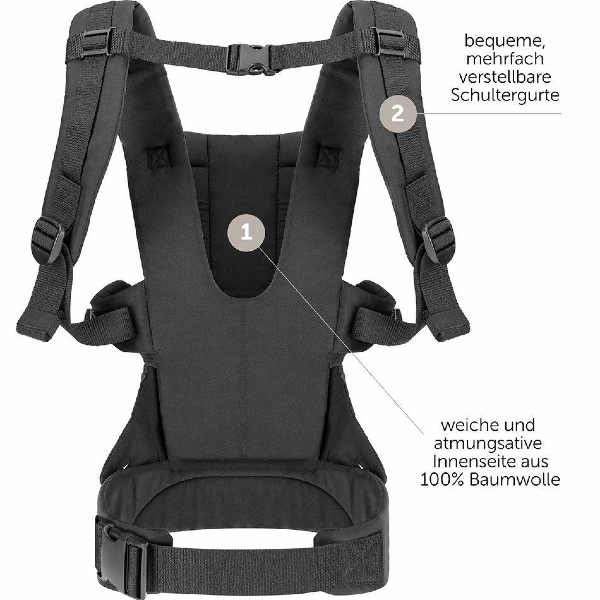 Babytrage Walk 4in1 - Schwarz