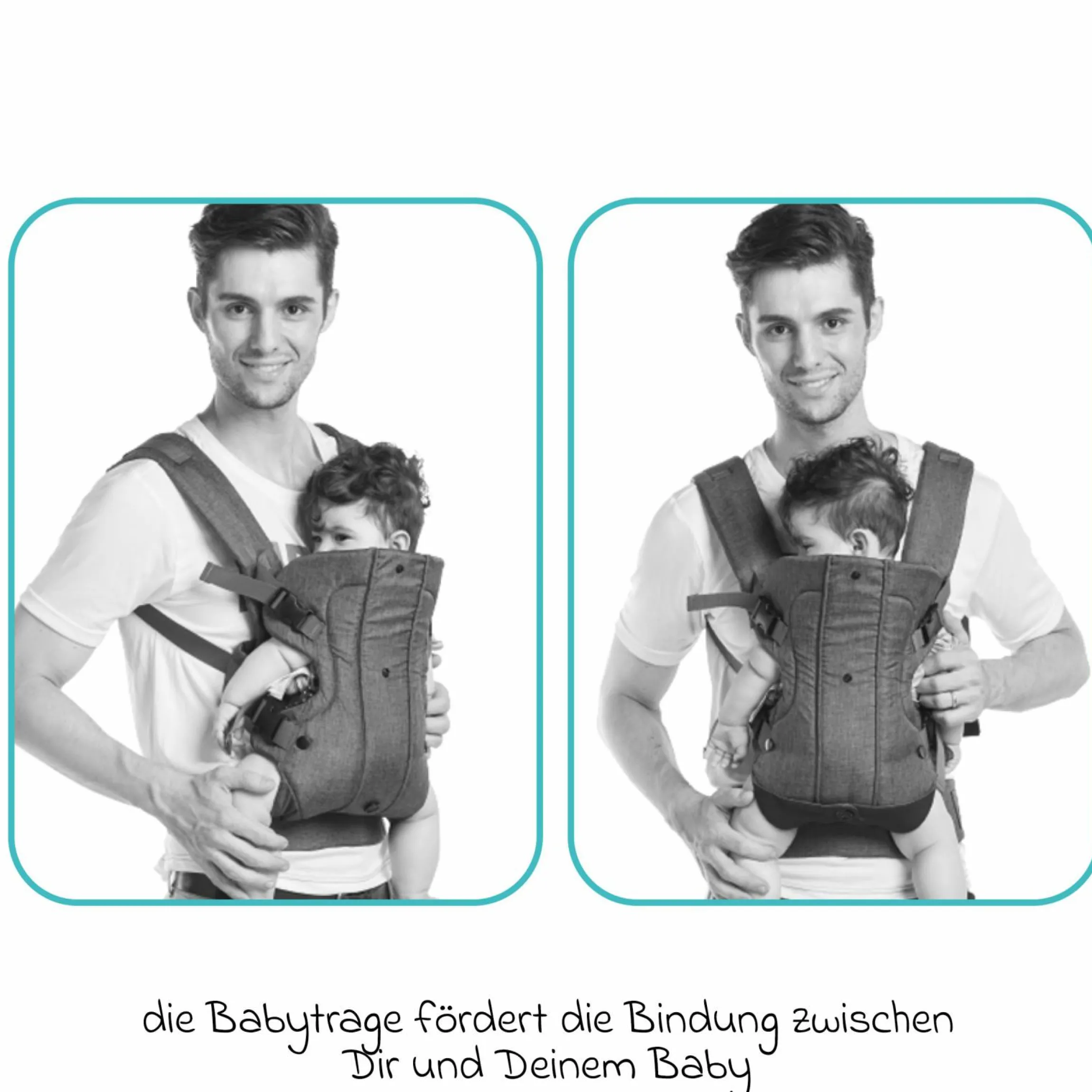 Babytrage Walk 4in1 für Bauch- und Rückentrageposition - Beige