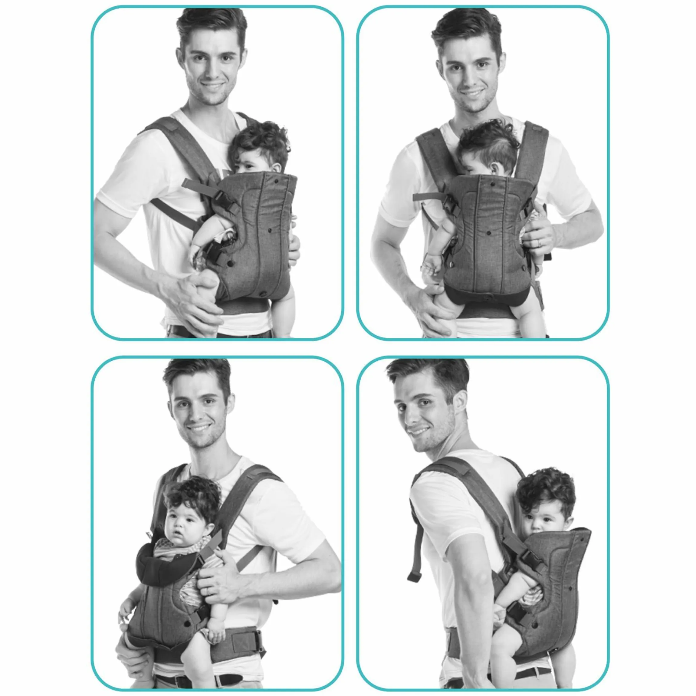 Babytrage Walk 4in1 für Bauch- und Rückentrageposition - Beige