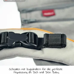 Babytrage XT für Neugeborene ab 3,5 kg - 20 kg mit 3 Tragepositionen aus 100% Bio-Baumwolle - RainbowNight - Navy Print