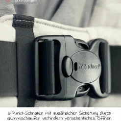 Babytrage XT für Neugeborene ab 3,5 kg - 20 kg mit 3 Tragepositionen aus 100% Bio-Baumwolle - RainbowNight - Navy Print