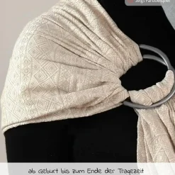 Babytragetuch DidySling ab Geburt - 3,5 kg - 20 kg - Anhock-Spreiz-Haltung, Bauch-, Rücken- und Hüfttrageweise, 100 % kbA-Baumwolle - Prima - Aurora
