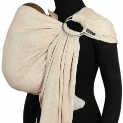 Babytragetuch DidySling ab Geburt - 3,5 kg - 20 kg - Anhock-Spreiz-Haltung, Bauch-, Rücken- und Hüfttrageweise, 100 % kbA-Baumwolle - Prima - Natur