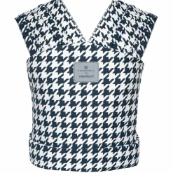 Babytragetuch Sling elastisch 510 x 60 cm für Neugeborene ab 3,5 kg - 15 kg aus 100% Bio-Baumwolle - Bellybutton - PepitaNavy