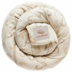 Babytragetuch Sling elastisch 510 x 60 cm für Neugeborene ab 3,5 kg - 15 kg aus 100% Bio-Baumwolle - RainbowDay - Sand Print
