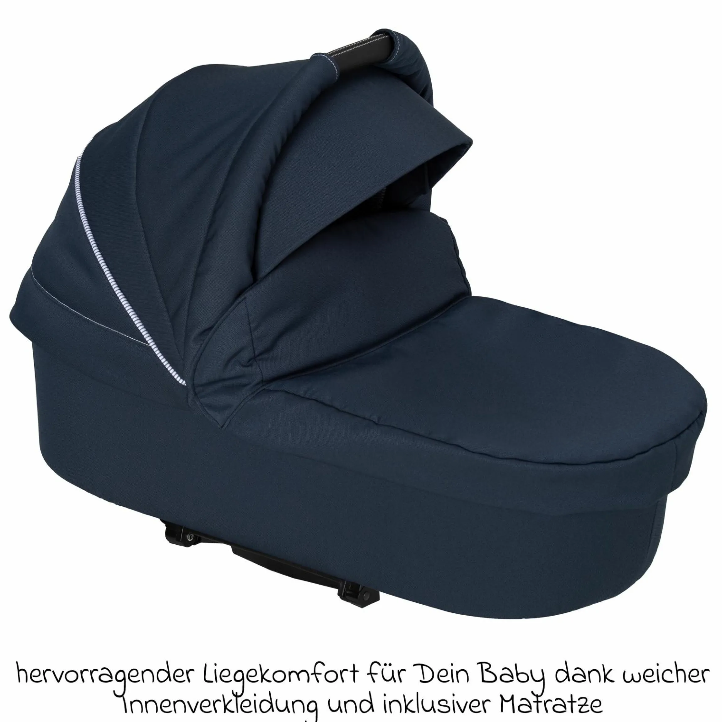 Babywanne / Falttasche Trend inkl. Windschutz & Softline Matratze für alle GTS-Modelle - Navy Stripes - Kollektion 2024