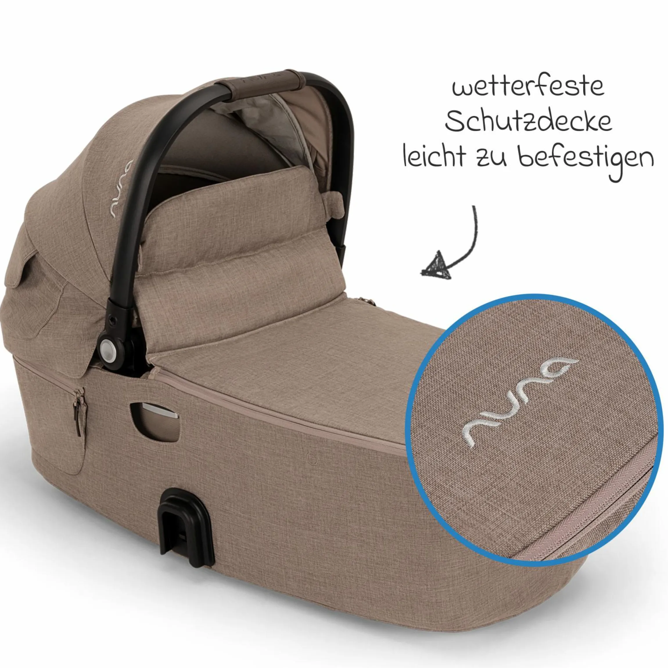 Babywanne DEMI next faltbar ab Geburt bis 9 Monate mit Sichtschutz, Belüftungsfenster inkl. Matratze & Regenschutz - Cedar - Kollektion 2025