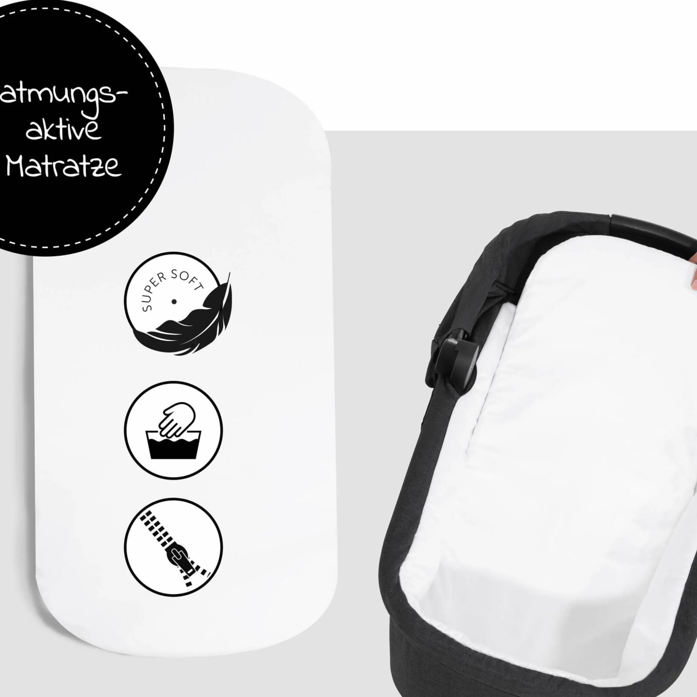 Babywanne für Buggy Colibri - Melange Black