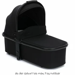 Babywanne für Jogger Run - Schwarz Melange