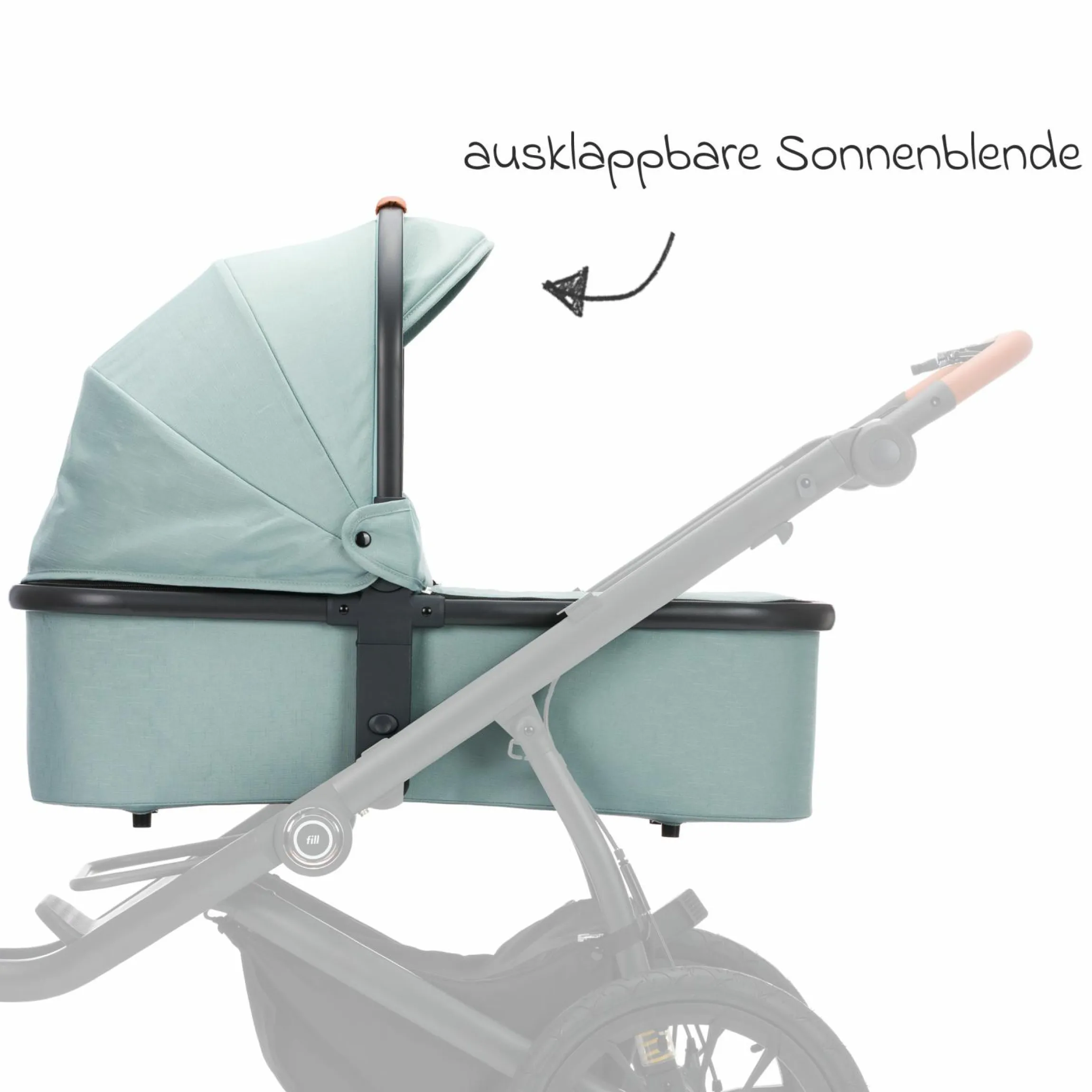 Babywanne für Jogger Run - Salbei Melange