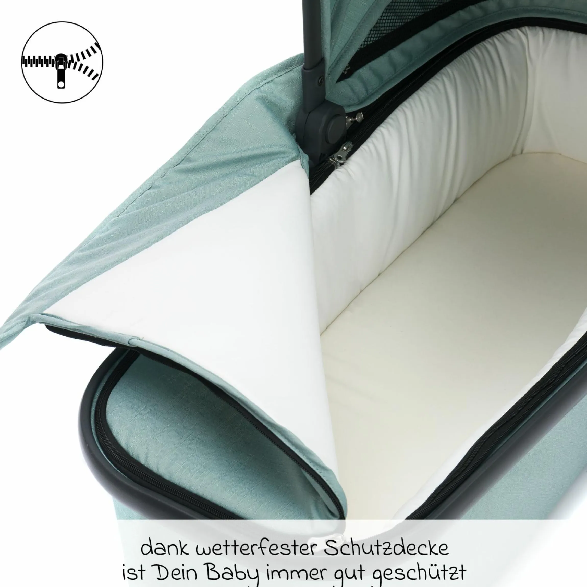 Babywanne für Jogger Run - Salbei Melange