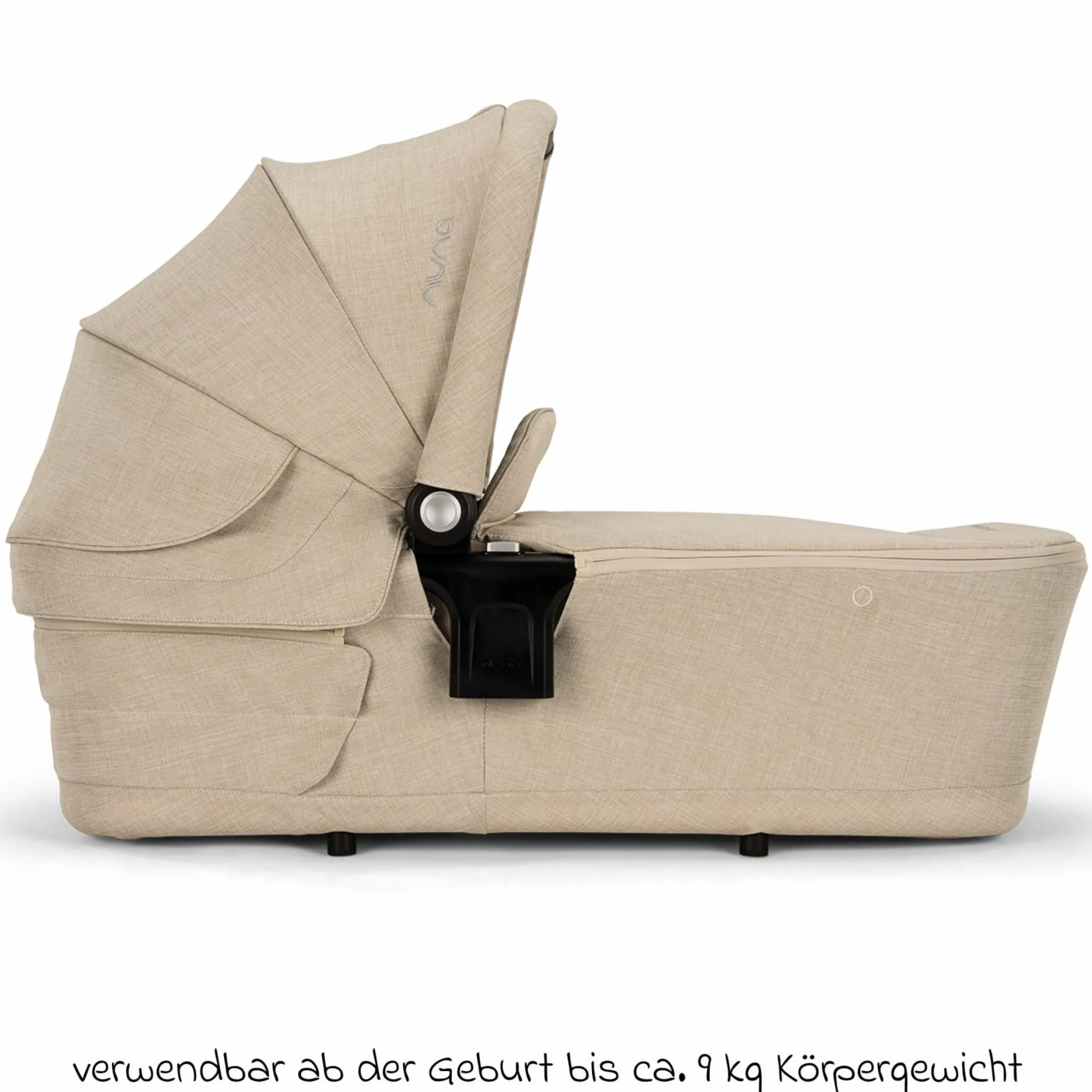 Babywanne LYTL faltbar für TRIV next, SWIV, TRVL ab Geburt bis 9 Monate mit Sichtschutz, Belüftungsfenster inkl. Matratze & Regenschutz - Biscotti - Kollektion 2025