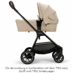 Babywanne LYTL faltbar für TRIV next, SWIV, TRVL ab Geburt bis 9 Monate mit Sichtschutz, Belüftungsfenster inkl. Matratze & Regenschutz - Biscotti - Kollektion 2025