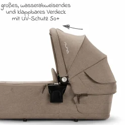 Babywanne LYTL faltbar für TRIV next, SWIV, TRVL ab Geburt bis 9 Monate mit Sichtschutz, Belüftungsfenster inkl. Matratze & Regenschutz - Cedar - Kollektion 2025