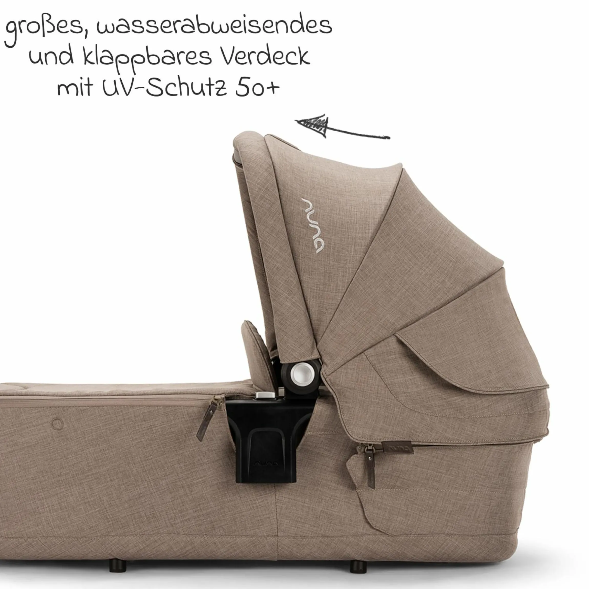 Babywanne LYTL faltbar für TRIV next, SWIV, TRVL ab Geburt bis 9 Monate mit Sichtschutz, Belüftungsfenster inkl. Matratze & Regenschutz - Cedar - Kollektion 2025