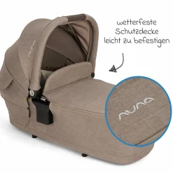 Babywanne LYTL faltbar für TRIV next, SWIV, TRVL ab Geburt bis 9 Monate mit Sichtschutz, Belüftungsfenster inkl. Matratze & Regenschutz - Cedar - Kollektion 2025