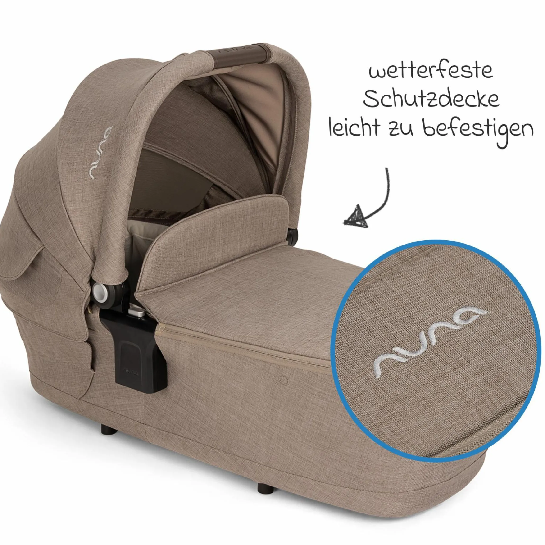 Babywanne LYTL faltbar für TRIV next, SWIV, TRVL ab Geburt bis 9 Monate mit Sichtschutz, Belüftungsfenster inkl. Matratze & Regenschutz - Cedar - Kollektion 2025
